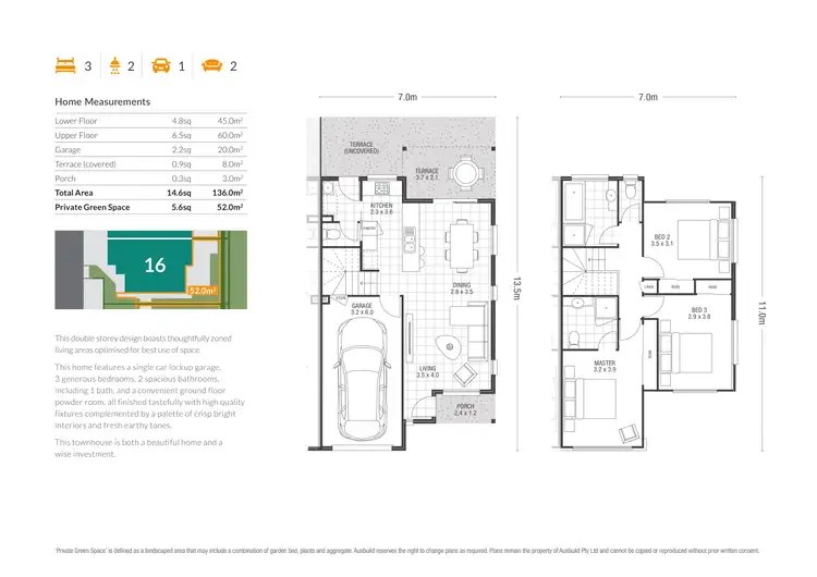 Floorplan of Homely townhouse listing, 16/40 Highgrove Street, Thornlands QLD 4164