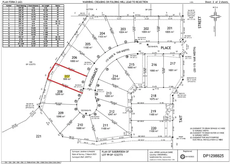 Floorplan of Homely land listing, 13 McCormack Place, Crookwell NSW 2583