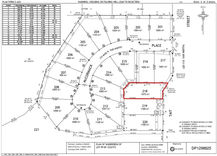 Floorplan of Homely land listing, 27 Tait Street, Crookwell NSW 2583