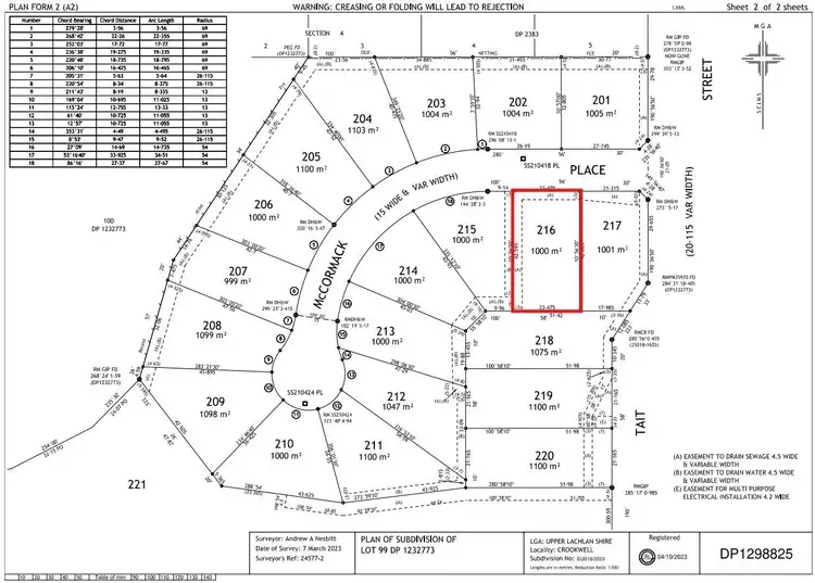 Floorplan of Homely land listing, 4 McCormack Place, Crookwell NSW 2583