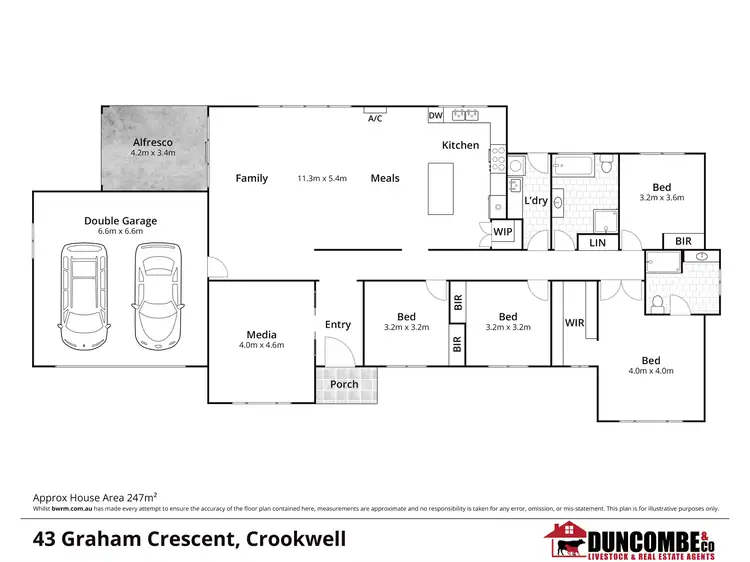 Floorplan of Homely house listing, 43 Graham Crescent, Crookwell NSW 2583