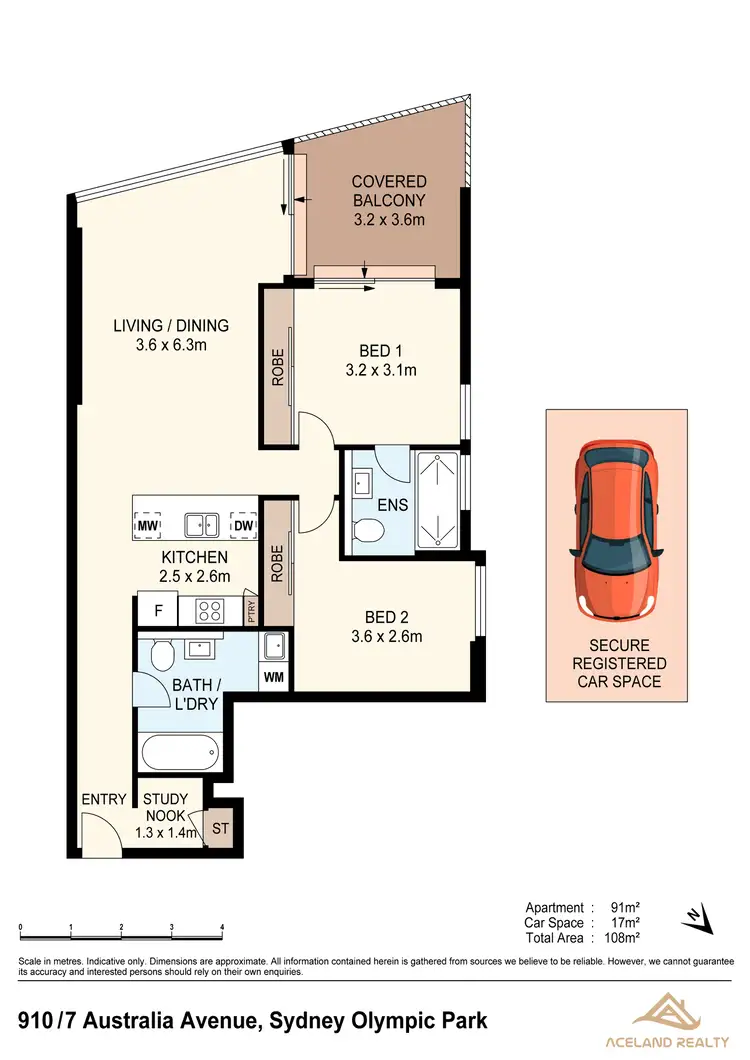 Floorplan of Homely apartment listing, 910/7 Australia Avenue, Sydney Olympic Park NSW 2127