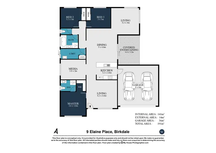 Floorplan of Homely house listing, 9 Elaine Place, Birkdale QLD 4159