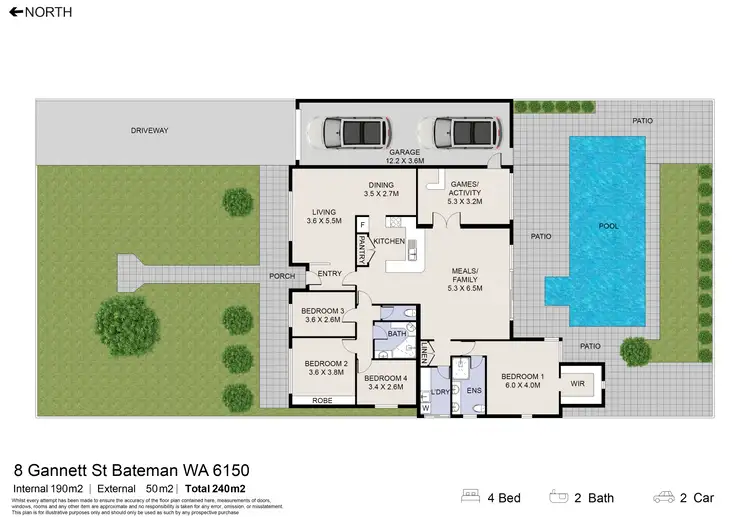 Floorplan of Homely house listing, 8 Gannett Street, Bateman WA 6150