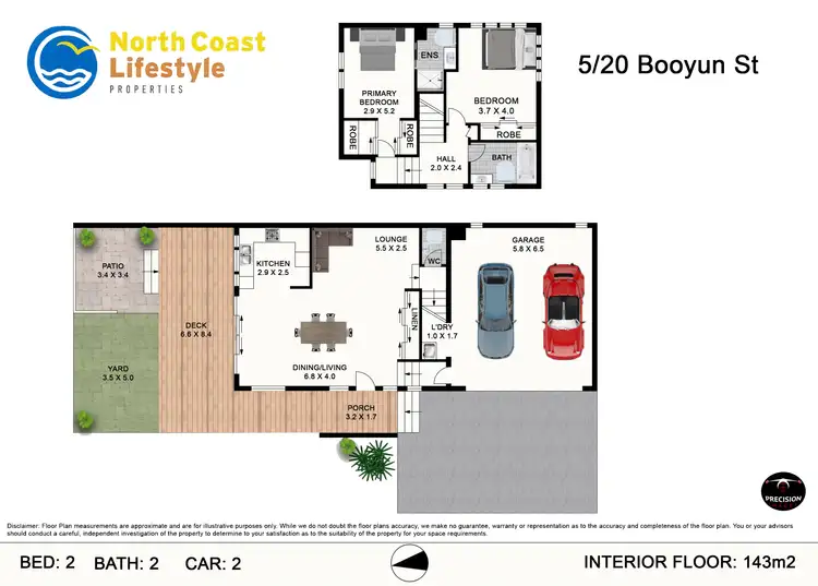 Floorplan of Homely townhouse listing, 5/20 Booyun Street, Brunswick Heads NSW 2483