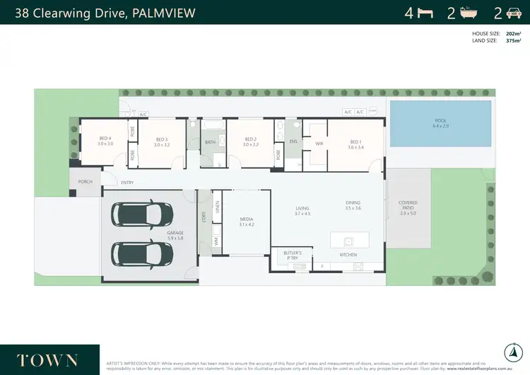 Floorplan of Homely house listing, 38 Clearwing Drive, Palmview QLD 4553