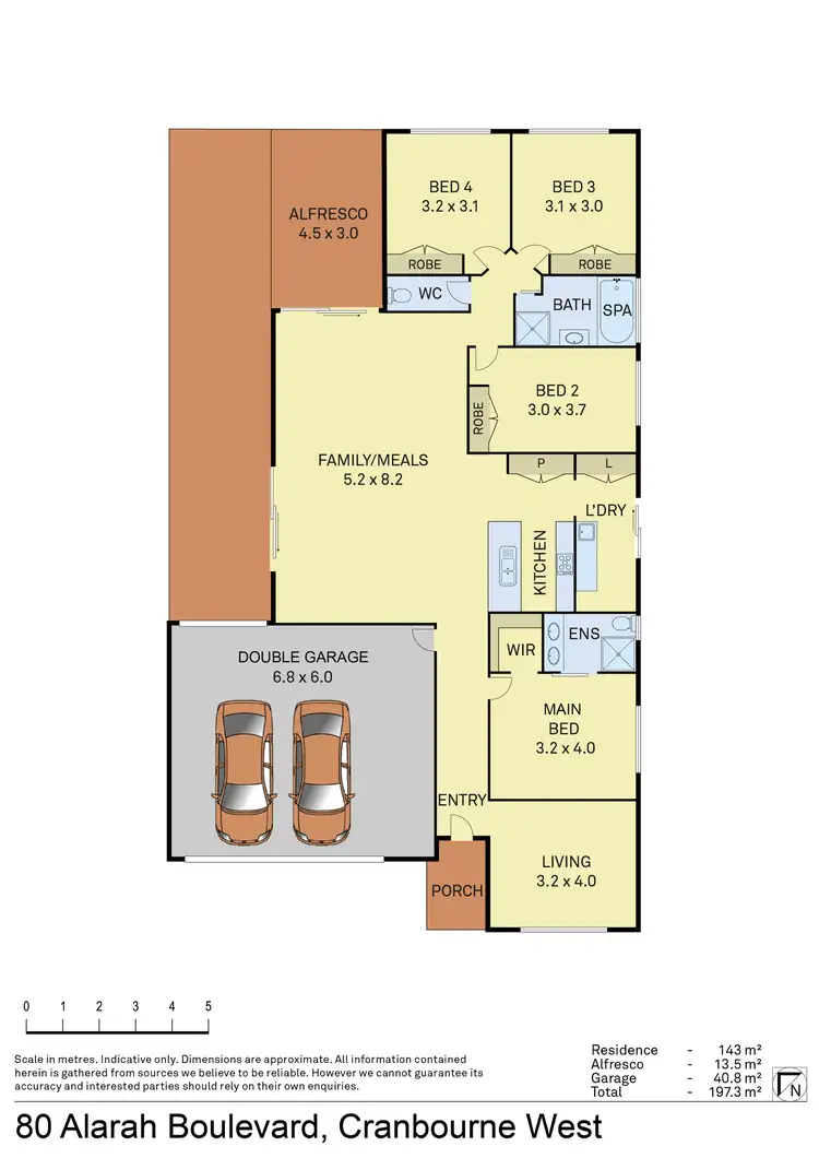 Floorplan of Homely house listing, 80 Alarah Boulevard, Cranbourne West VIC 3977