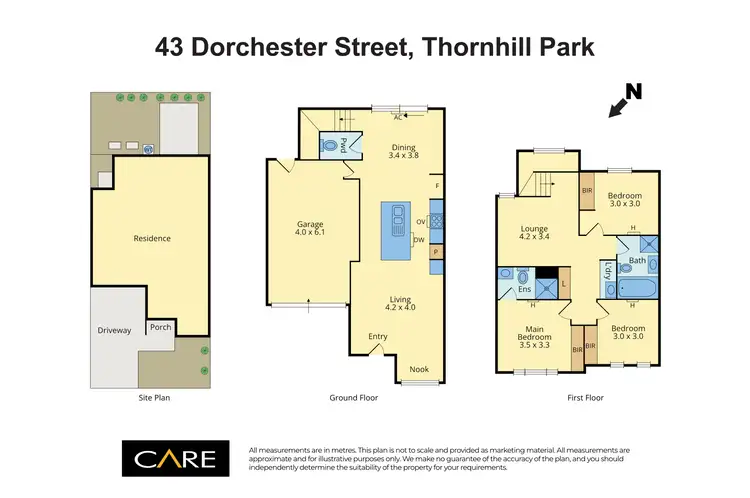 Floorplan of Homely townhouse listing, 36 Dorchester Street, Thornhill Park VIC 3335