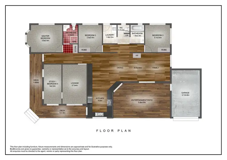 Floorplan of Homely rural property listing, 9 Moffat Drive, Tolga QLD 4882