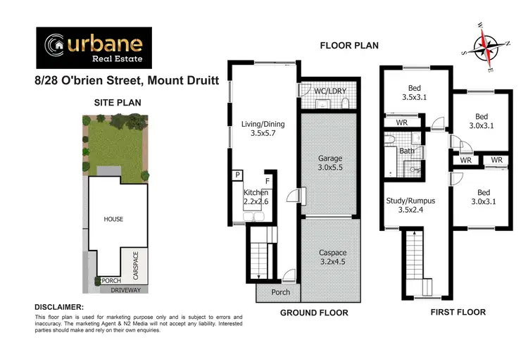 Floorplan of Homely townhouse listing, 8/28 O'Brien Street, Mount Druitt NSW 2770