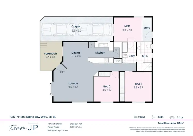 Floorplan of Homely retirement listing, 108/171 David Low Way, Bli Bli QLD 4560