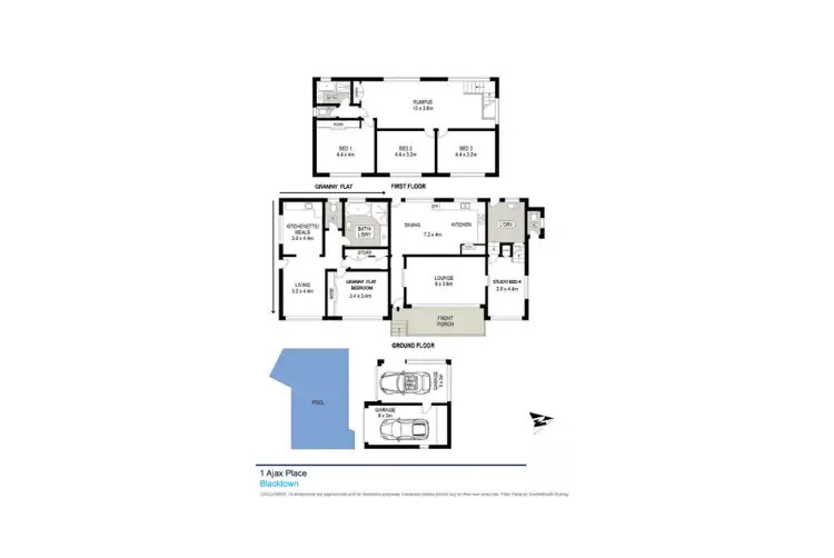 Floorplan of Homely house listing, 1 Ajax Place, Blacktown NSW 2148