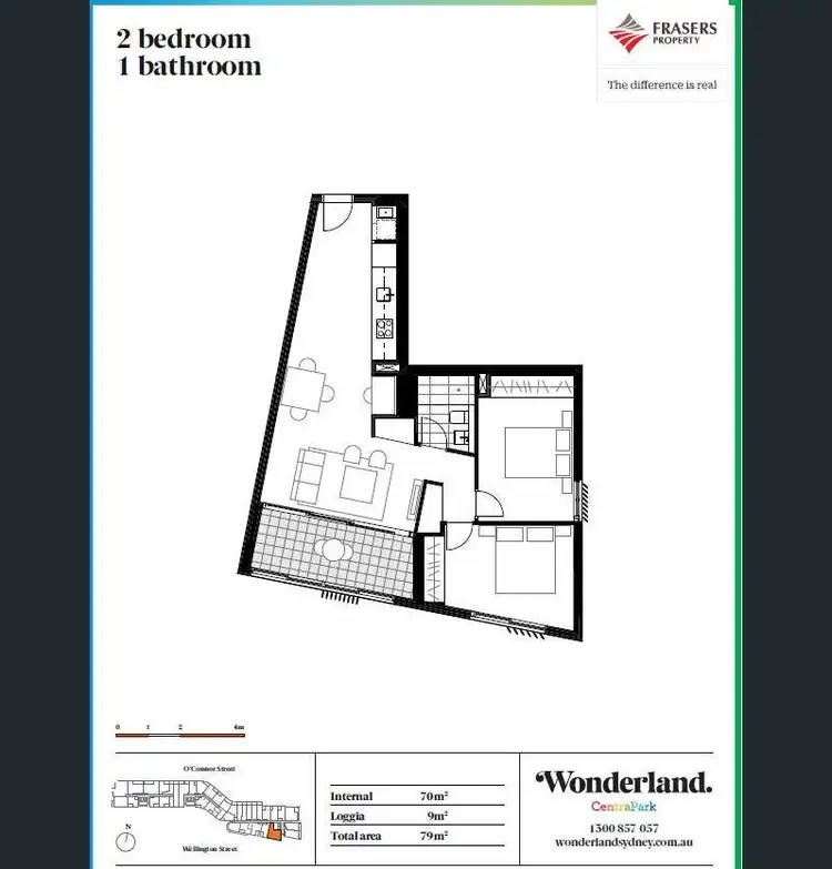 Floorplan of Homely apartment listing, E501/85 O'Connor Street, Chippendale NSW 2008