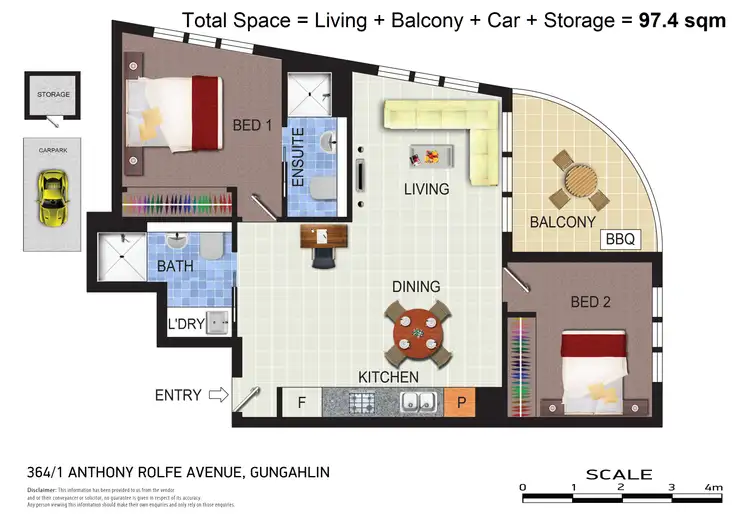 Floorplan of Homely apartment listing, 364/1 Anthony Rolfe Avenue, Gungahlin ACT 2912
