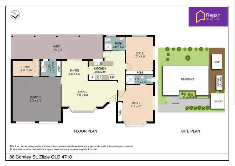 Floorplan of Homely house listing, 36 Comley Street, Zilzie QLD 4710