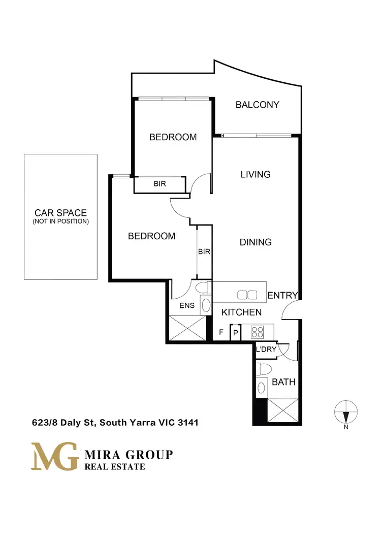 Floorplan of Homely apartment listing, 623/8 Daly Street, South Yarra VIC 3141