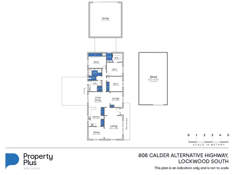 Floorplan of Homely rural property listing, 808 Calder Alternative Highway, Lockwood South VIC 3551
