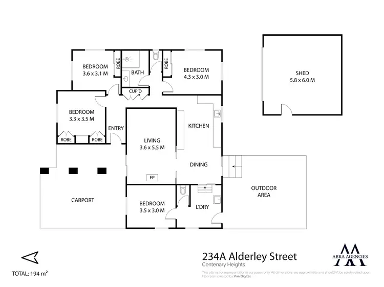 Floorplan of Homely house listing, 234A Alderley Street, Centenary Heights QLD 4350