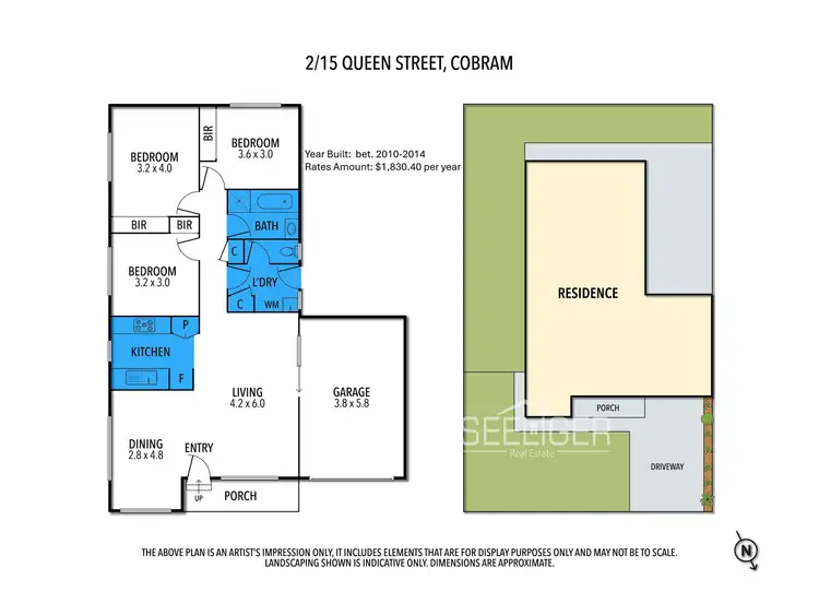 Floorplan of Homely unit listing, 1 - 2/15 Queen Street, Cobram VIC 3644
