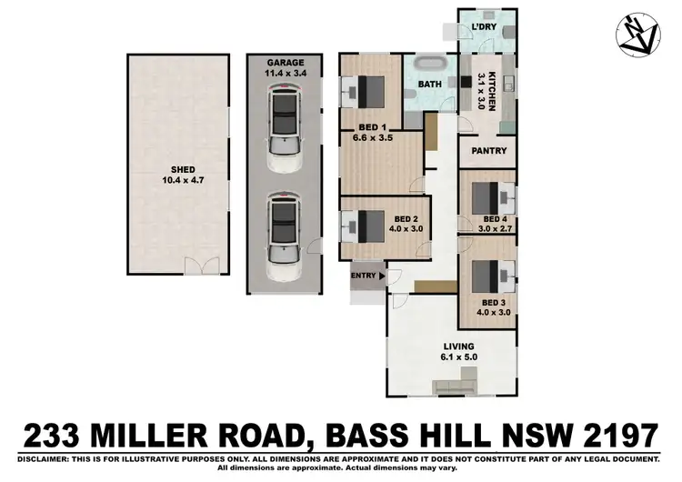 Floorplan of Homely house listing, 233 Miller Road, Bass Hill NSW 2197