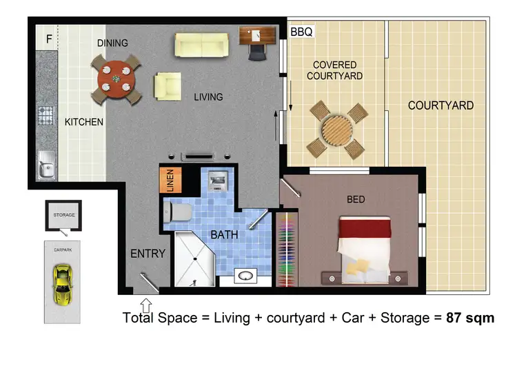 Floorplan of Homely apartment listing, 113/1 Braybrooke Street, Bruce ACT 2617