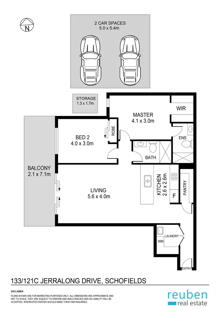 Floorplan of Homely unit listing, unit 133/121C Jerralong Drive, Schofields NSW 2762