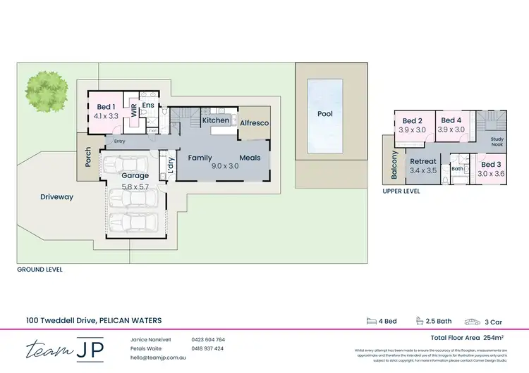 Floorplan of Homely house listing, 100 Tweddell Drive, Pelican Waters QLD 4551