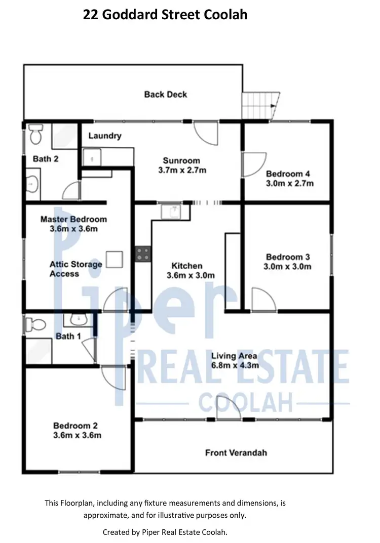 Floorplan of Homely house listing, 22 Goddard Street, Coolah NSW 2843