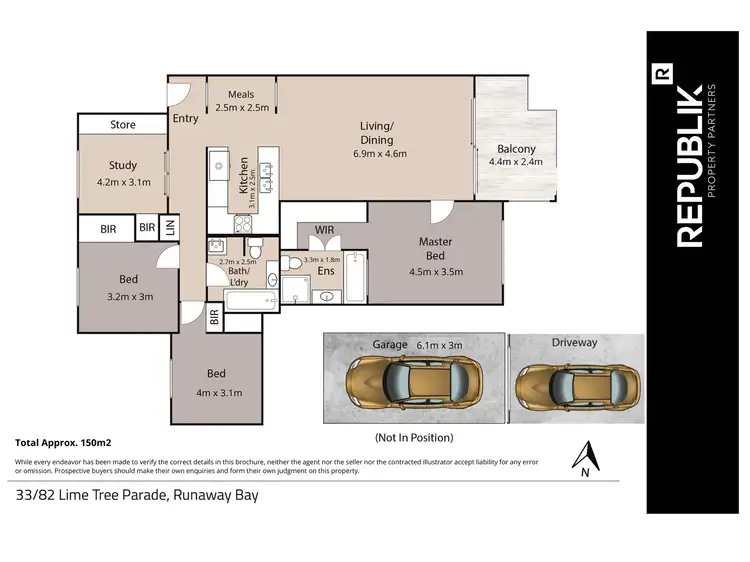 Floorplan of Homely unit listing, 33/82-86 Limetree Parade, Runaway Bay QLD 4216