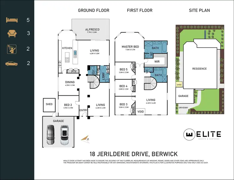 Floorplan of Homely house listing, 18 Jerilderie Drive, Berwick VIC 3806