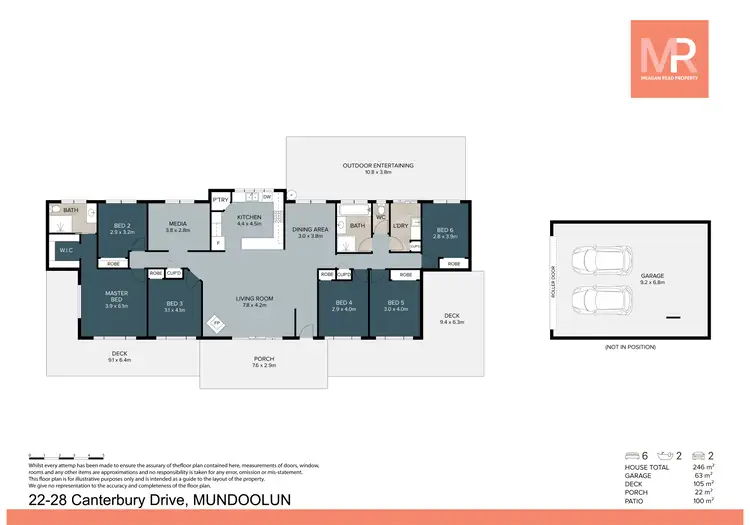 Floorplan of Homely house listing, 22-28 Canterbury Drive, Mundoolun QLD 4285