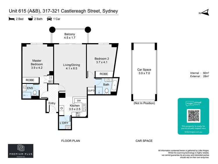 Floorplan of Homely apartment listing, 615/317-321 Castlereagh Street, Haymarket NSW 2000
