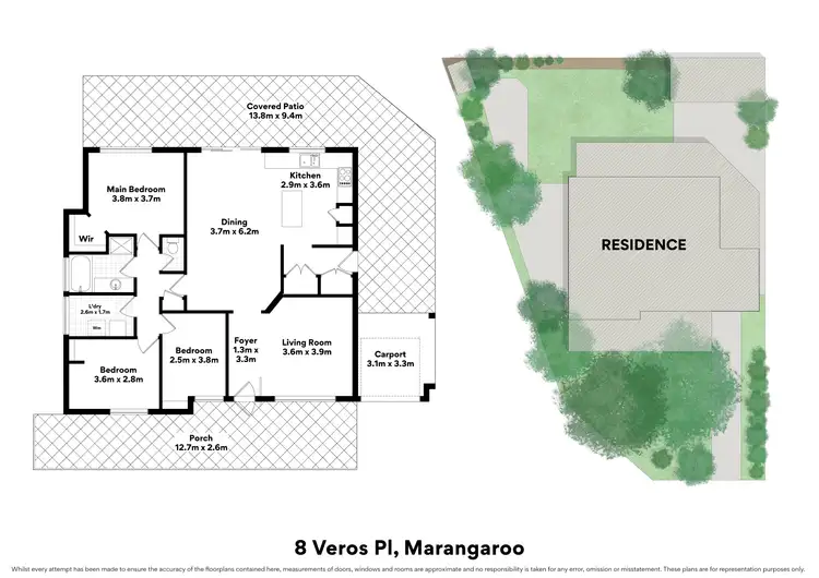 Floorplan of Homely house listing, 8 Veros Place, Marangaroo WA 6064