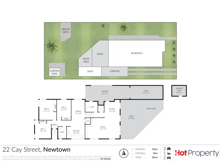 Floorplan of Homely house listing, 22 Cay Street, Newtown QLD 4350