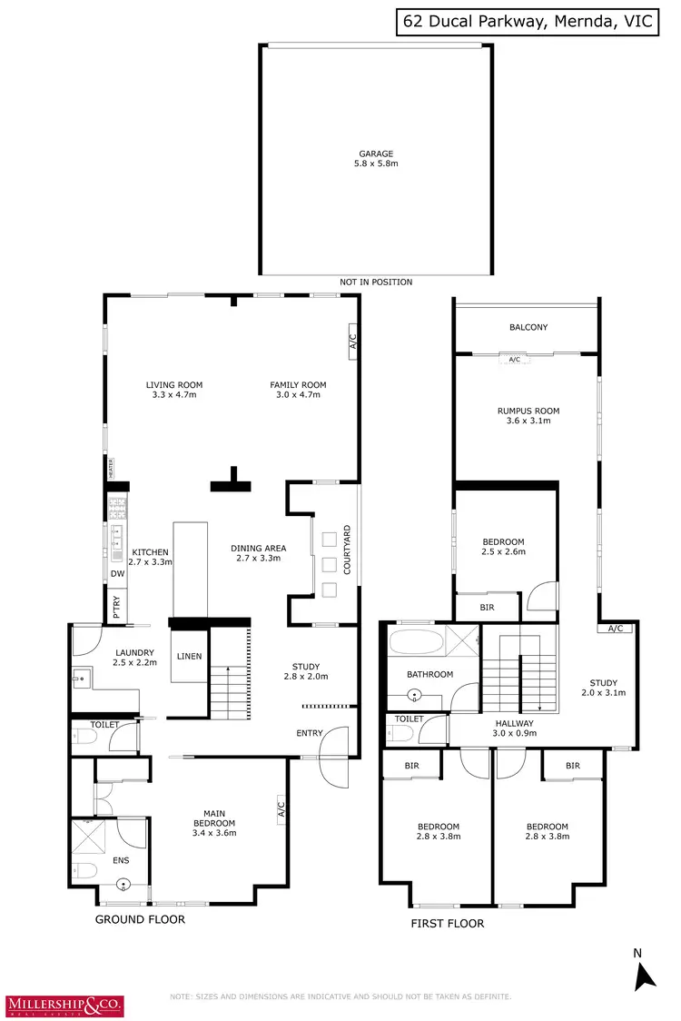 Floorplan of Homely townhouse listing, 62 Ducal Parkway, Mernda VIC 3754