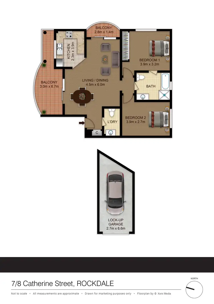 Floorplan of Homely unit listing, 7/8 Catherine Street, Rockdale NSW 2216