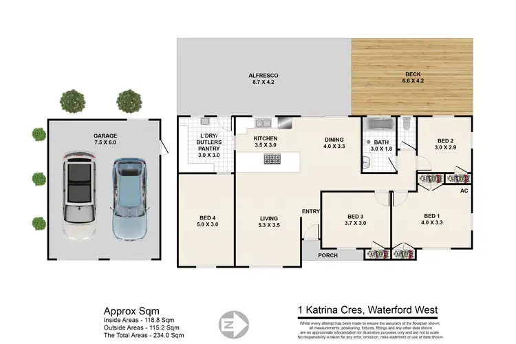 Floorplan of Homely house listing, 1 Katrina Crescent, Waterford West QLD 4133