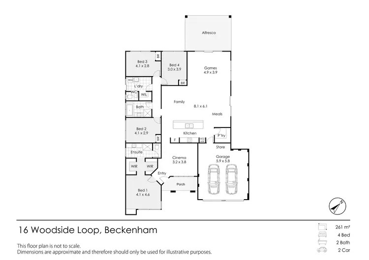 Floorplan of Homely house listing, 16 Woodside Loop, Beckenham WA 6107