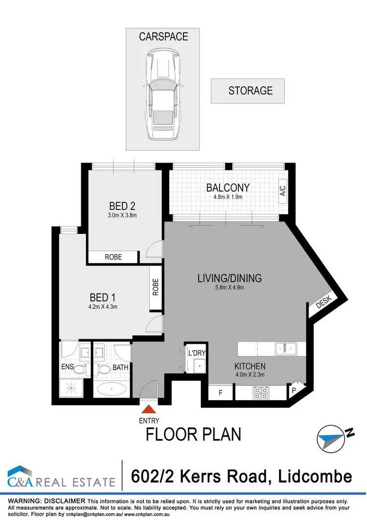 Floorplan of Homely apartment listing, 602/2-4 Kerrs Road, Lidcombe NSW 2141