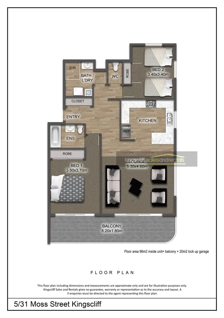 Floorplan of Homely unit listing, 5/31 Moss Street, Kingscliff NSW 2487