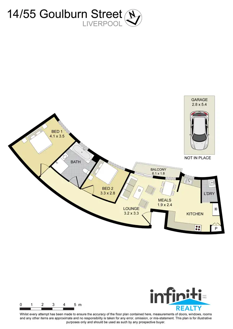 Floorplan of Homely apartment listing, 14/55-59 Goulburn Street, Liverpool NSW 2170