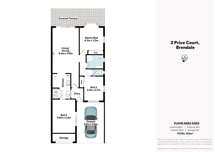 Floorplan of Homely villa listing, 2 Price Court, Brendale QLD 4500