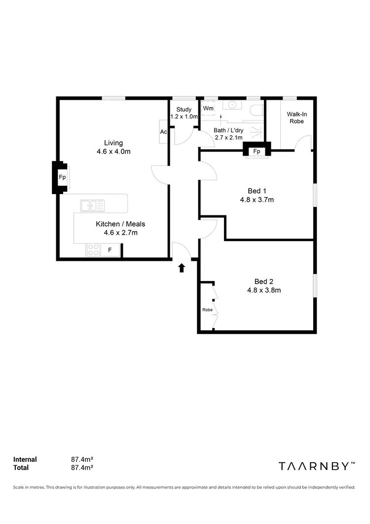 Floorplan of Homely apartment listing, 8/90 Jeffcott Street, North Adelaide SA 5006