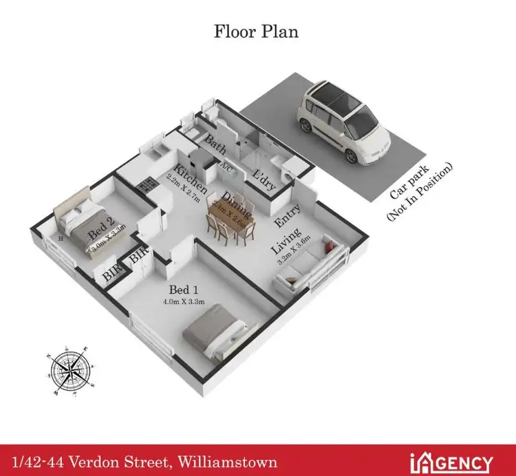 Floorplan of Homely flat listing, 1/42-44 Verdon Street, Williamstown VIC 3016