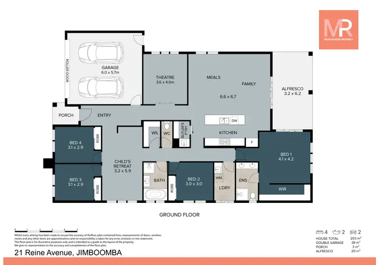 Floorplan of Homely house listing, 21 Reine Avenue, Jimboomba QLD 4280
