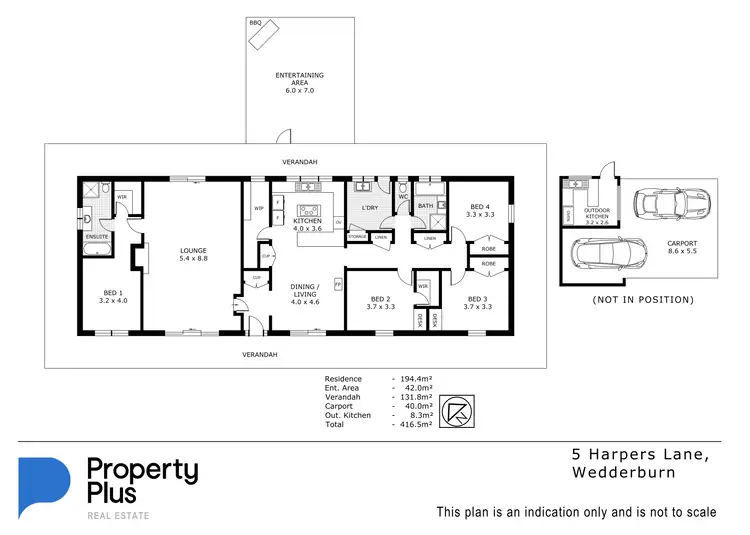 Floorplan of Homely rural property listing, 5 Harpers Lane, Wedderburn VIC 3518