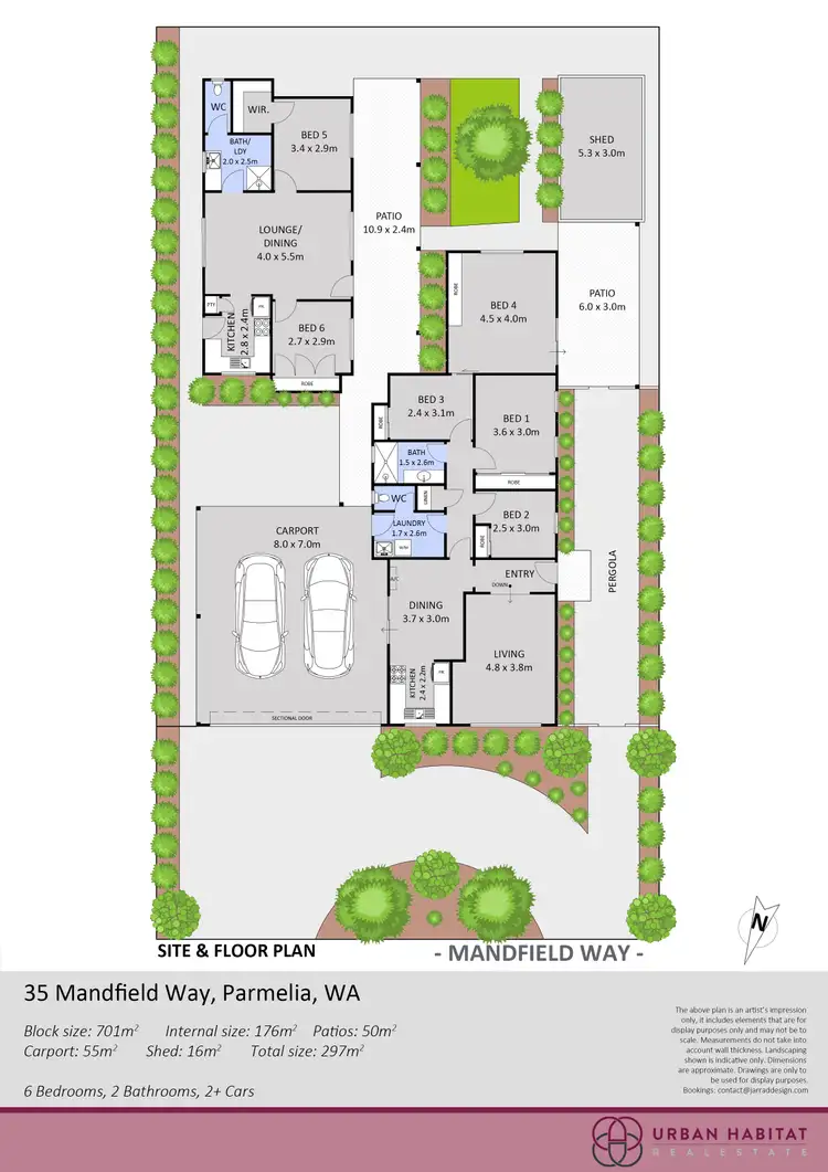 Floorplan of Homely house listing, 35 Mandfield Way, Parmelia WA 6167