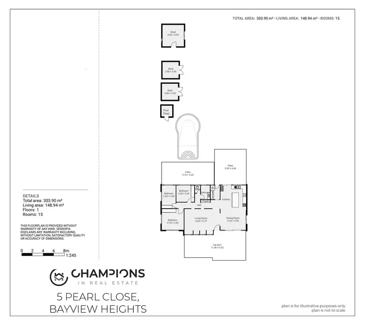 Floorplan of Homely house listing, 5 Pearl Close, Bayview Heights QLD 4868