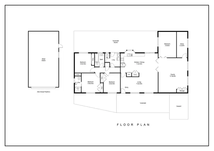 Floorplan of Homely house listing, 80 Main Street, Maindample VIC 3723