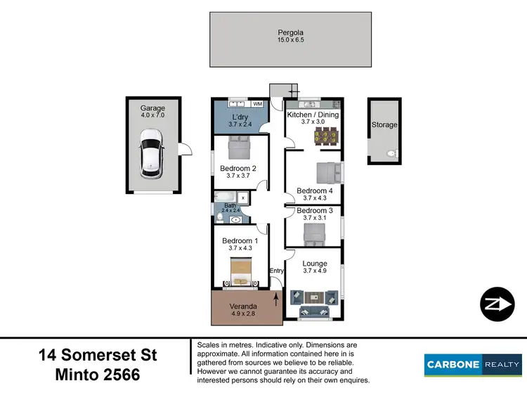 Floorplan of Homely house listing, 14 Somerset Street, Minto NSW 2566